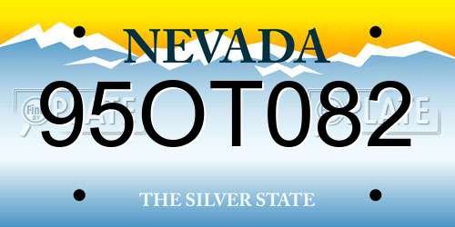 95OT082 Nevada License Plate