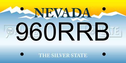 960RRB Nevada License Plate