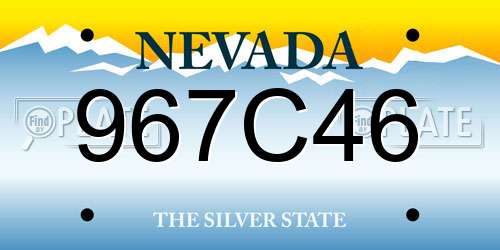 967C46 Nevada License Plate