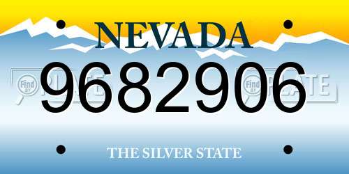 9682906 Nevada License Plate