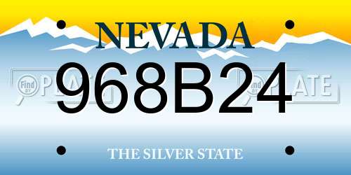 968B24 Nevada License Plate