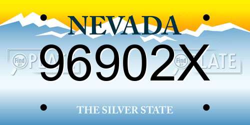 96902X Nevada License Plate