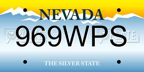 969WPS Nevada License Plate