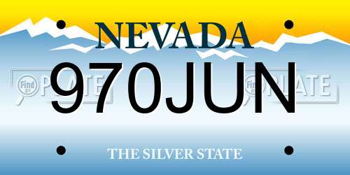 970JUN Nevada License Plate