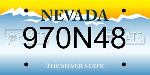 970N48 Nevada License Plate