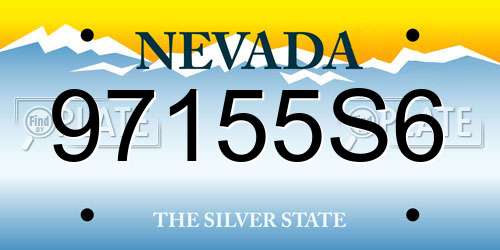 97155S6 Nevada License Plate