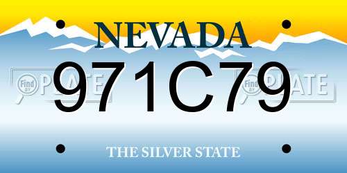 971C79 Nevada License Plate