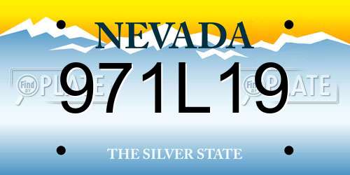 971L19 Nevada License Plate