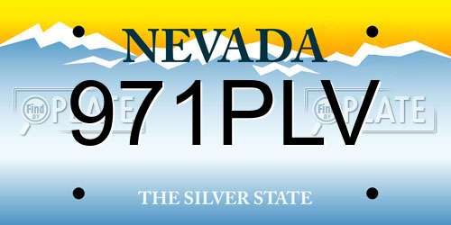 971PLV Nevada License Plate