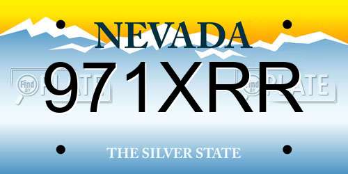 971XRR Nevada License Plate