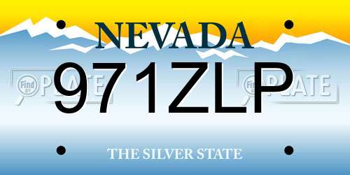 971ZLP Nevada License Plate