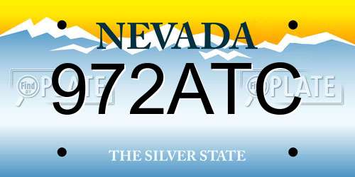 972ATC Nevada License Plate