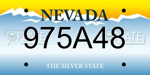 975A48 Nevada License Plate