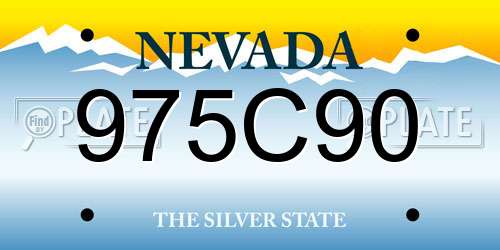 975C90 Nevada License Plate