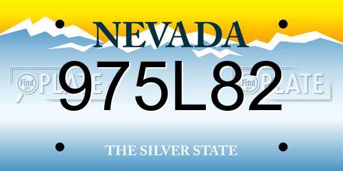 975L82 Nevada License Plate