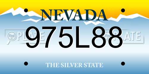 975L88 Nevada License Plate