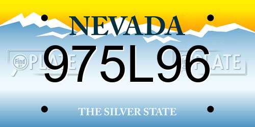 975L96 Nevada License Plate