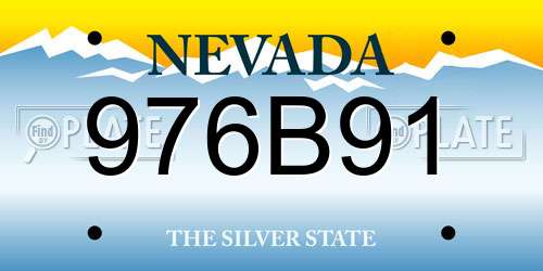 976B91 Nevada License Plate