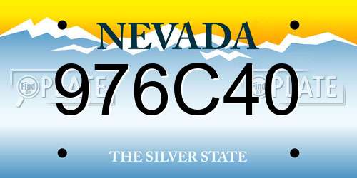 976C40 Nevada License Plate