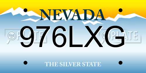 976LXG Nevada License Plate