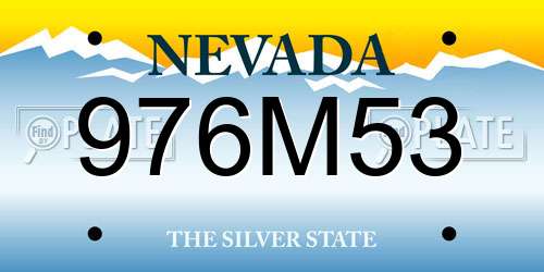 976M53 Nevada License Plate