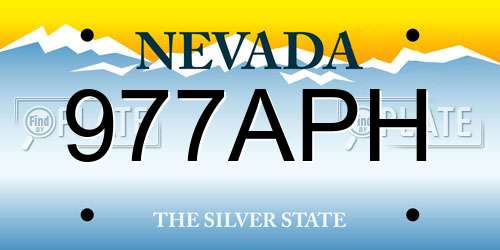 977APH Nevada License Plate