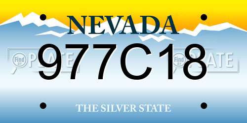 977C18 Nevada License Plate