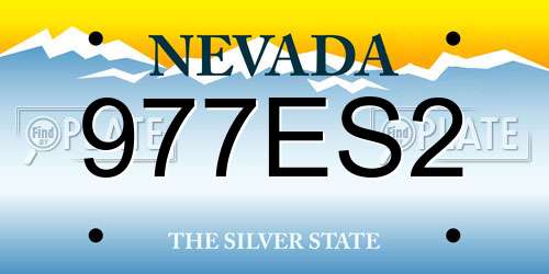 977ES2 Nevada License Plate
