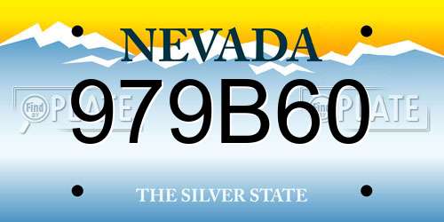 979B60 Nevada License Plate