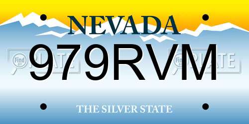 979RVM Nevada License Plate