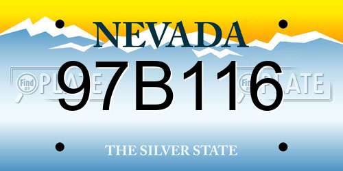 97B116 Nevada License Plate