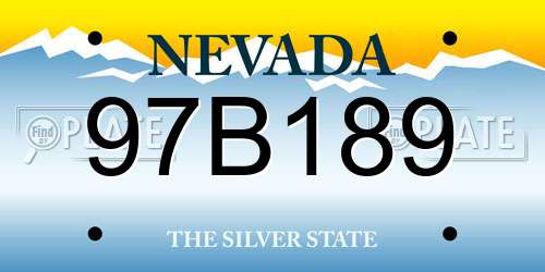 97B189 Nevada License Plate