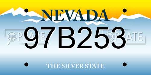 97B253 Nevada License Plate