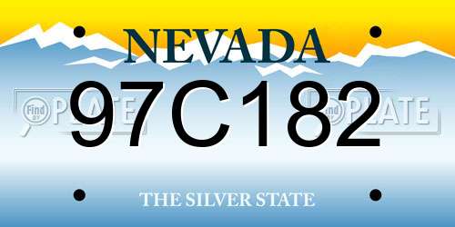 97C182 Nevada License Plate