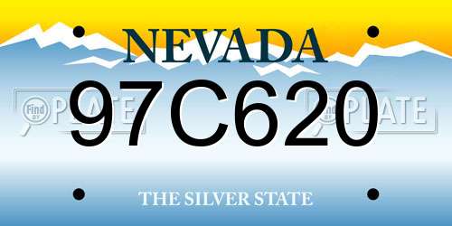 97C620 Nevada License Plate