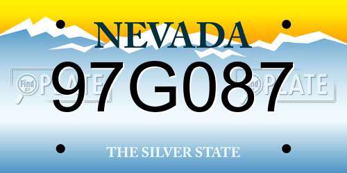 97G087 Nevada License Plate