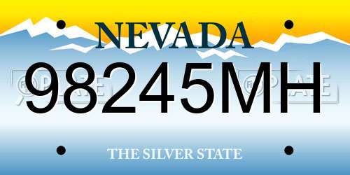 98245MH Nevada License Plate