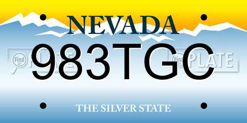 983TGC Nevada License Plate