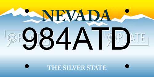 984ATD Nevada License Plate