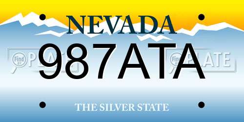 987ATA Nevada License Plate