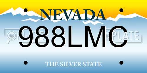 988LMC Nevada License Plate