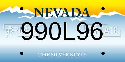 990L96 Nevada License Plate