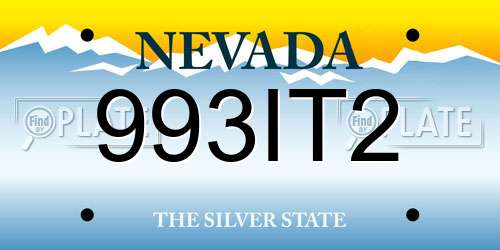 993IT2 Nevada License Plate