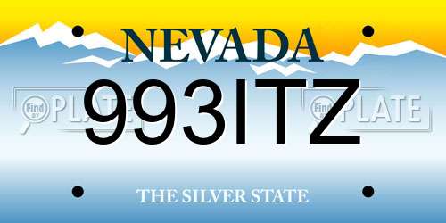 993ITZ Nevada License Plate