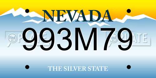 993M79 Nevada License Plate