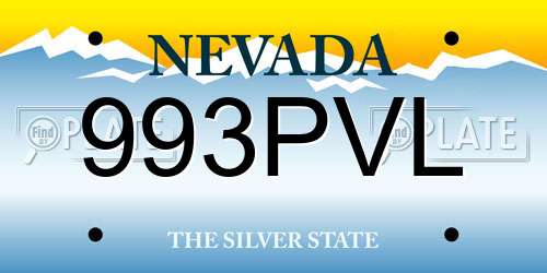 993PVL Nevada License Plate