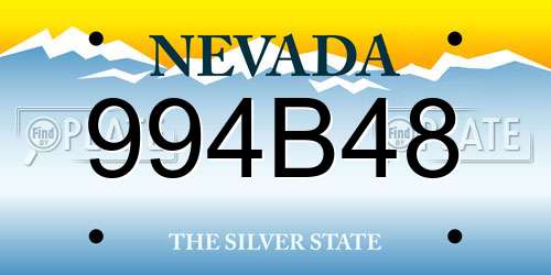 994B48 Nevada License Plate