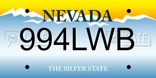 994LWB Nevada License Plate