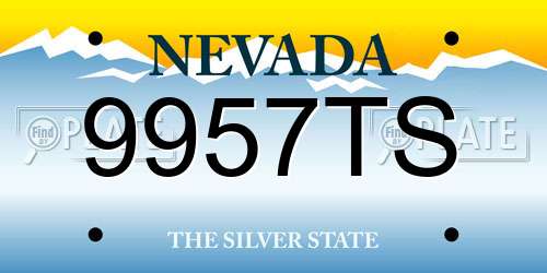 9957TS Nevada License Plate
