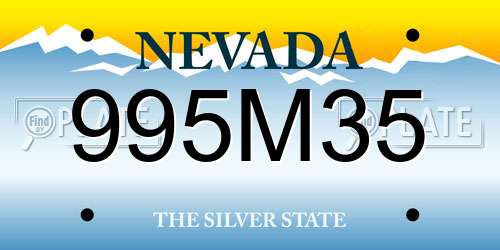 995M35 Nevada License Plate